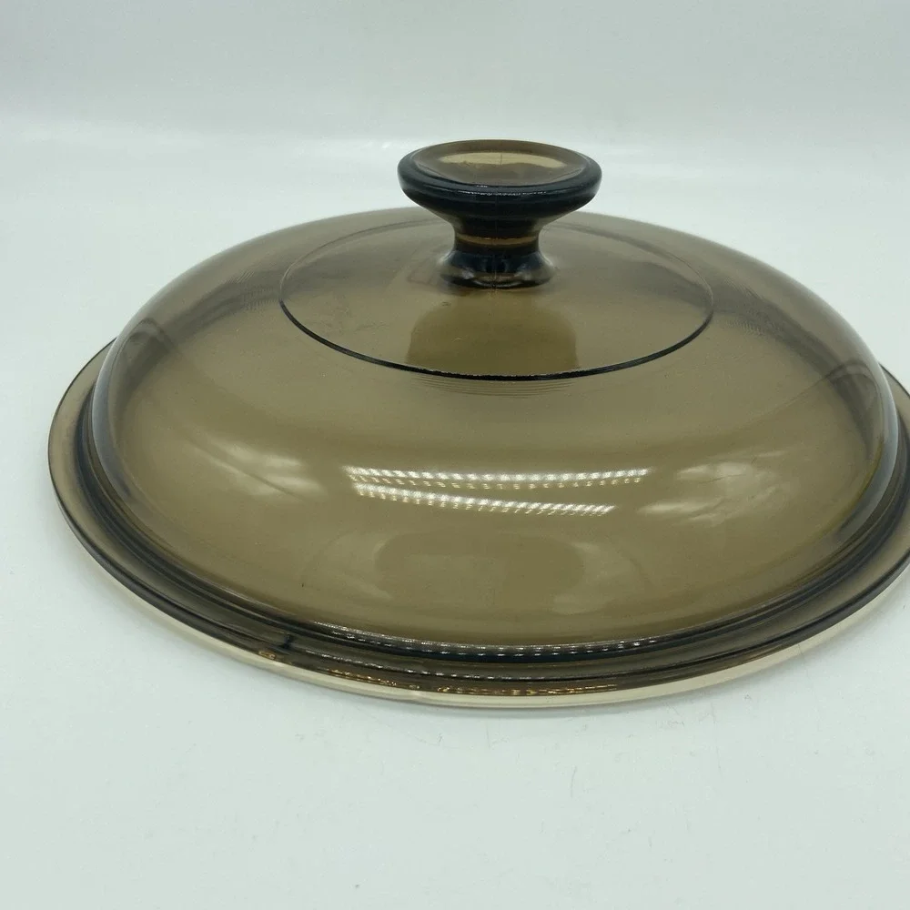 Pyrex Visions Amber Glass Casserole Replacement Lid  V-2.5-C 8.5